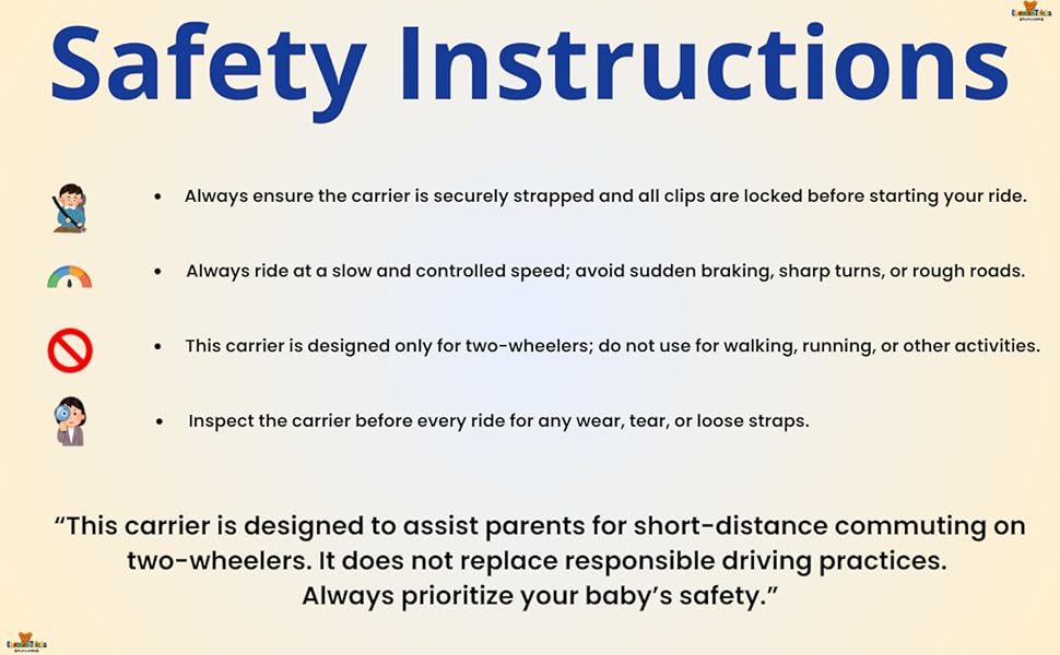 Baby Safety Belt For 2-Wheelers