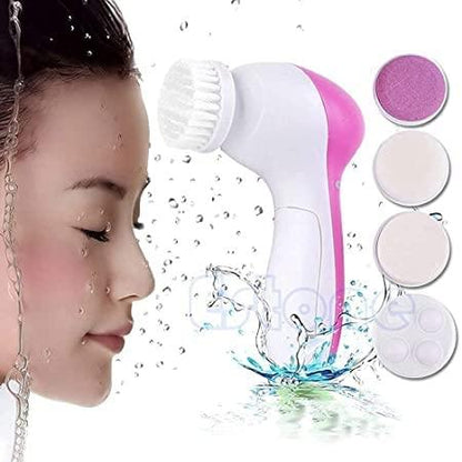 5 in 1 Portable Facial Cleaner Battery Powered Multifunction Massager